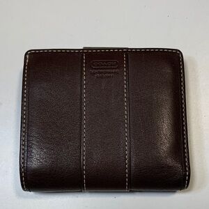 Coach Dark Brown Leather Card Holder